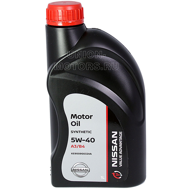 Моторное масло NISSAN Value Advantage 5W-40 B4 в канистре 1 литр. Артикул: KE90090032VA