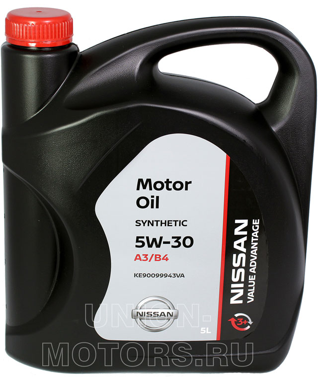Моторное масло Nissan 5W30 KE90099943VA Value Advantage в упаковке канистра 5 л