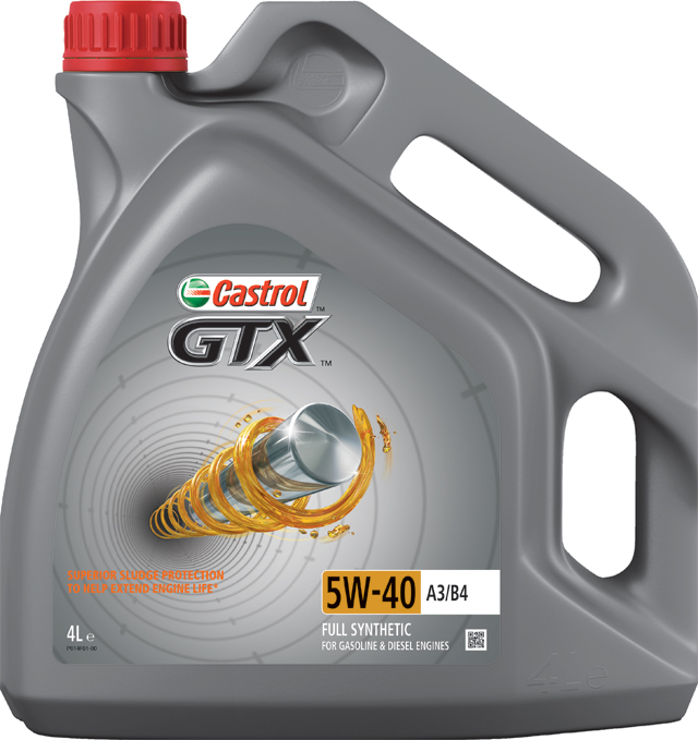 Моторное масло Castrol GTX 5W40 A3/B4 канистра 4 литра