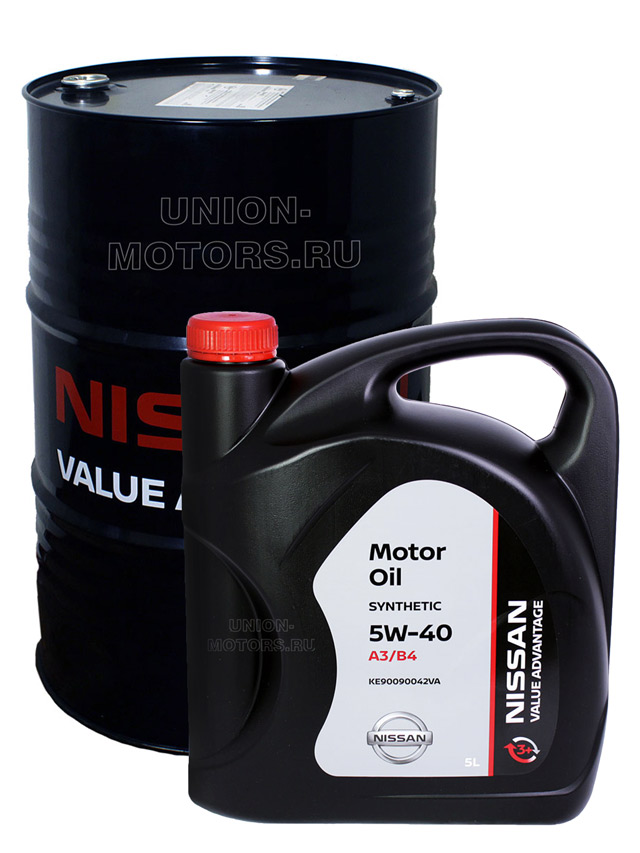 Моторное масло NISSAN 5W40 KE90090072VA Value Advantage в упаковке бочка 208 л