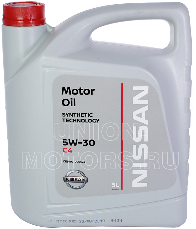 Моторное масло NISSAN DPF 5W30 C4. Канистра 5 л. Артикул: KE90090043R/KE90090043.