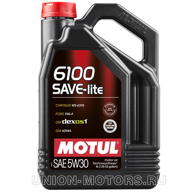 Motul 6100 Save-Lite 5W-30 (API SN, ILSAC GF-5, MS 6395, M2C 946-A, GM Dexos1® GM 6094M)