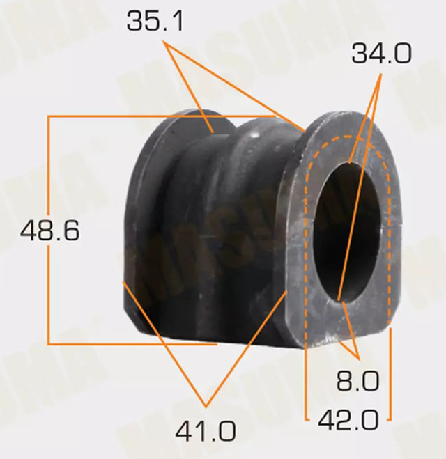 Втулка стабилизатора переднего MP1249 Infiniti EX