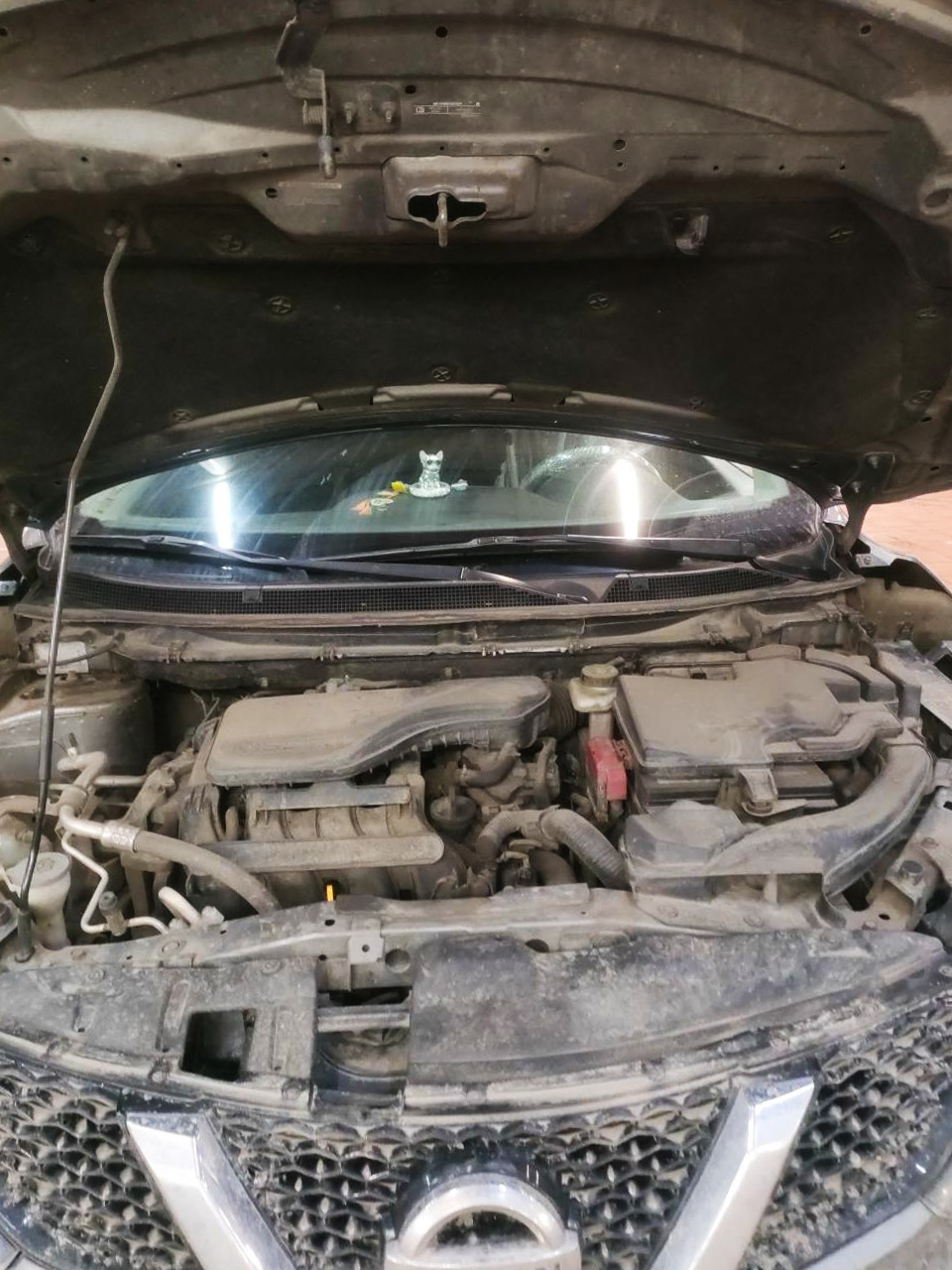 Загрязнение моторного отсека Nissan Qashqai J11