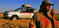 тест-драйв nissan x-trail на песчаном участке трассы ралли-рейда Русский Дакар - Калмыкия 2005