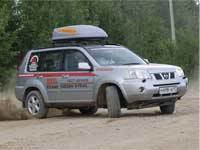 Nissan X-Trail: критический занос